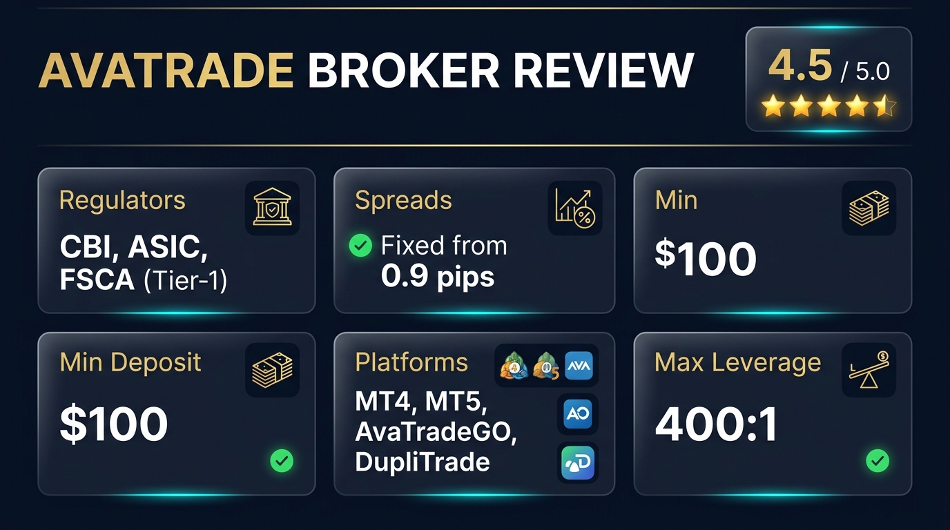 AvaTrade Broker Review Rating and Features Scorecard
