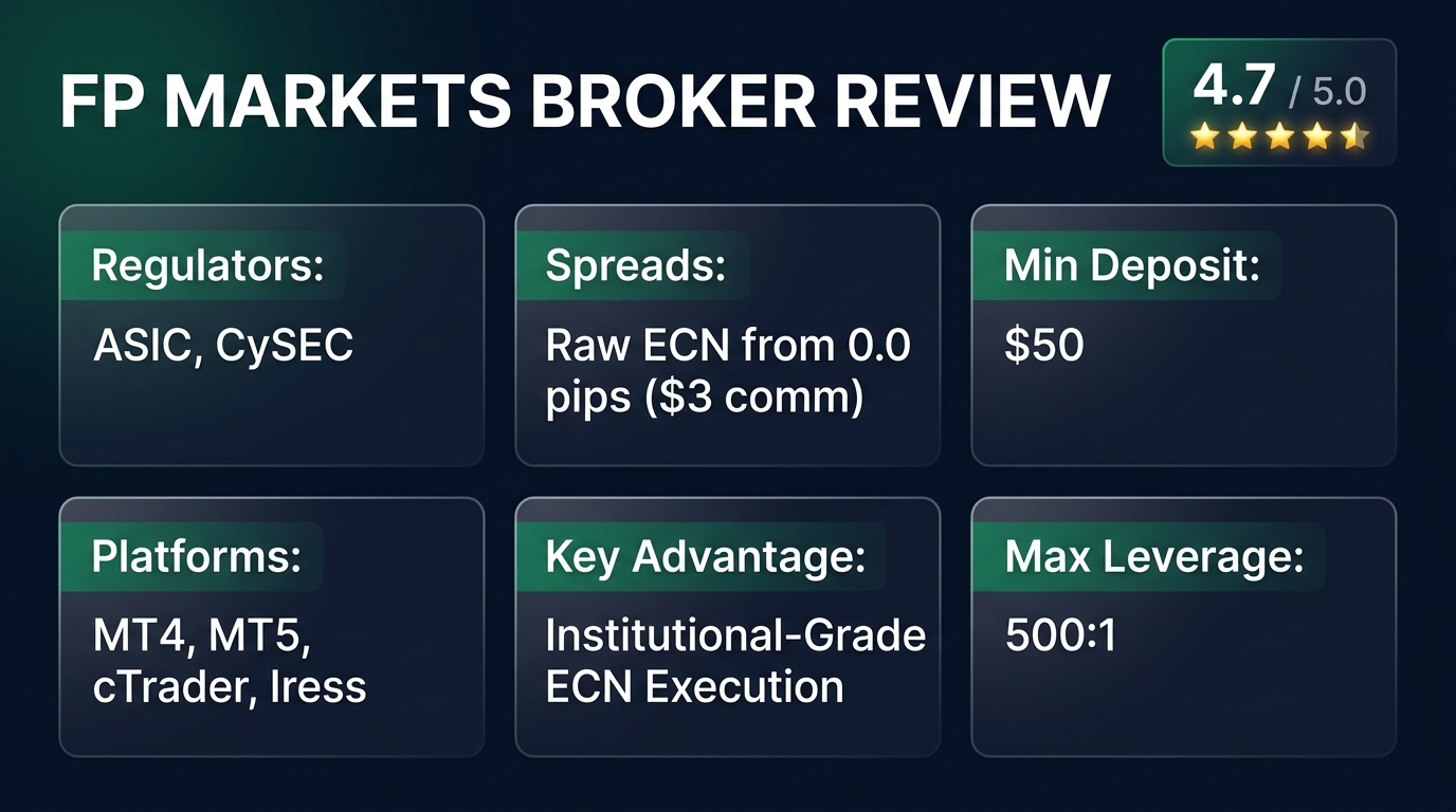 FP Markets Broker Review Rating and Features Scorecard