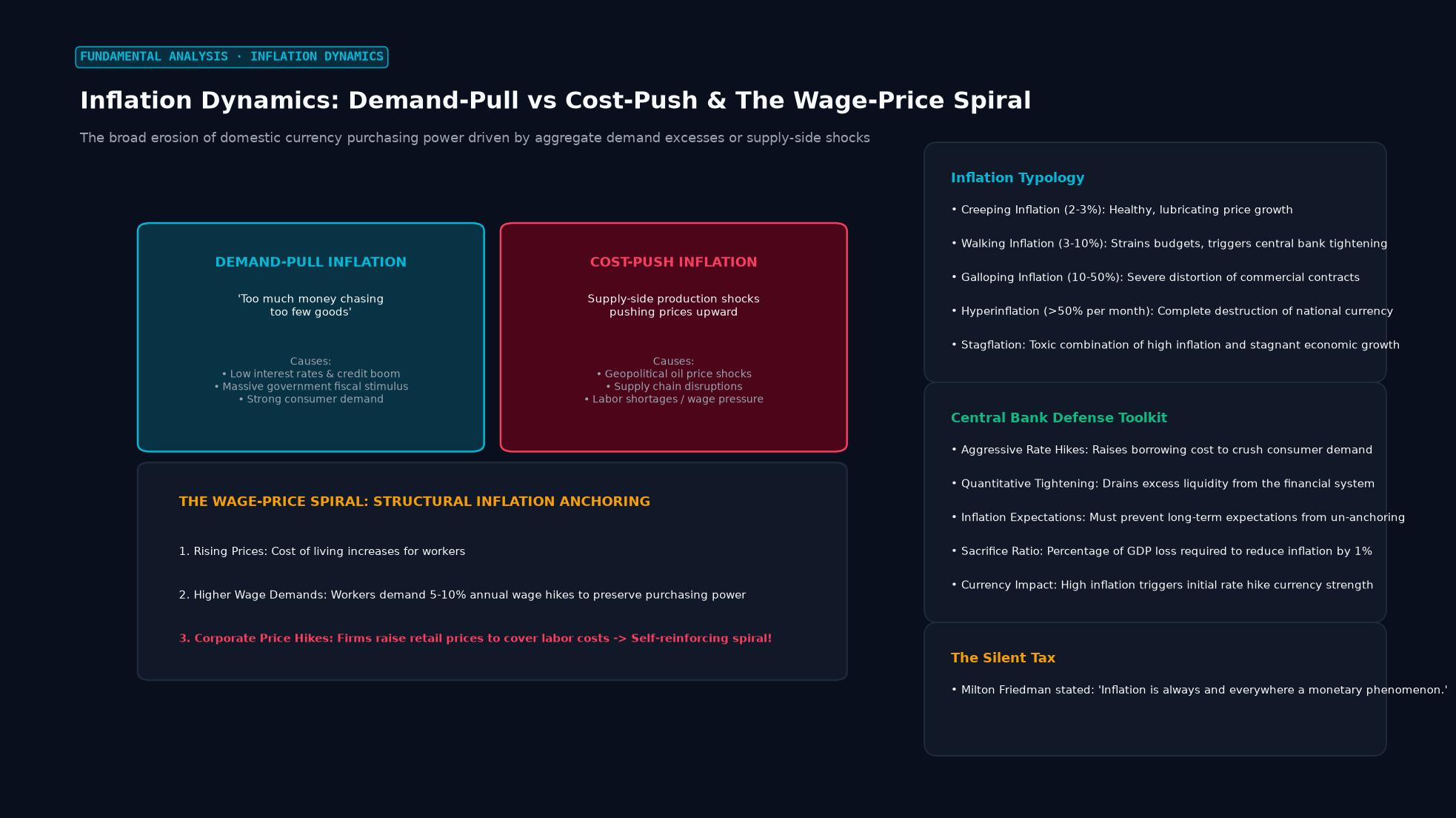 Inflation Dynamics: Demand-Pull vs Cost-Push & The Wage-Price Spiral